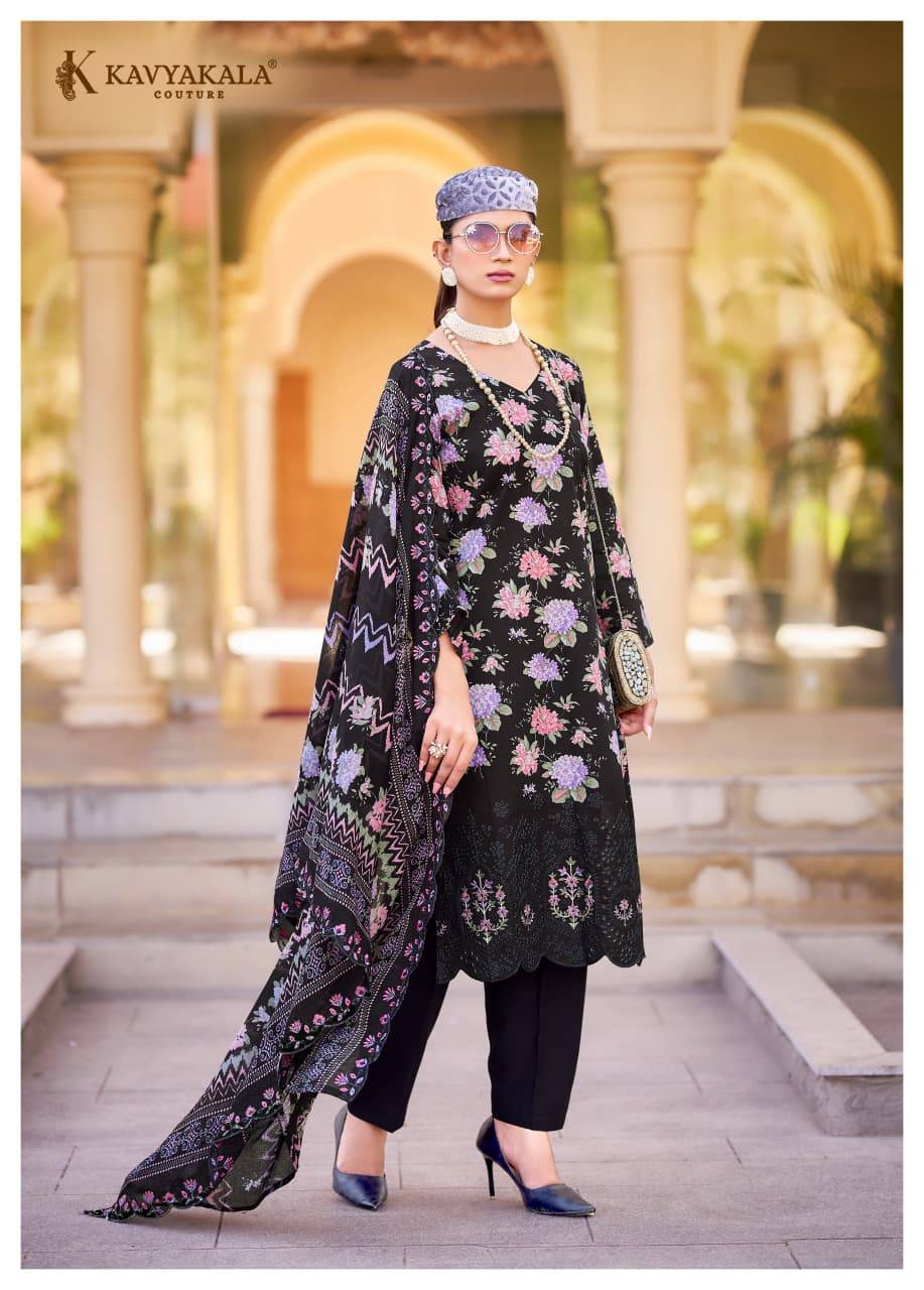 SATRANGI by KAVYA‎‎ KALA Couture 1001 to 1006 Series Indian Traditional casual wear Pakistani Lawn Cotton dresses At Wholesale Price